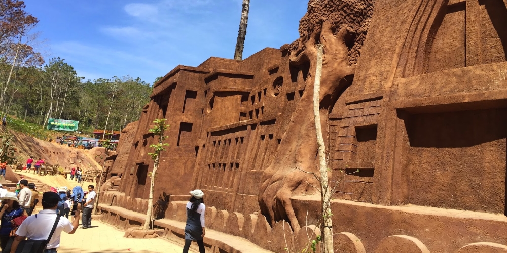 The clay tunnel or Dalat model village of clay sculptures is a must-see destination